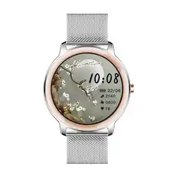 Netto Marken-Discount TPFNet Smart Watch / Fitness Tracker IP67 für Damen - Milanaise Armband - Android & IOS - Silber Angebot