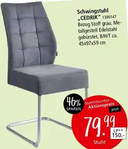 Zurbrüggen Schwingstuhl ,,CEDRIK" Angebot