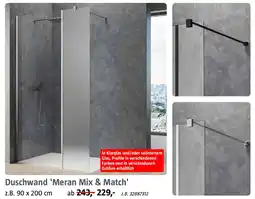 Bauhaus Camargue Duschwand 'Meran Mix & Match' Angebot