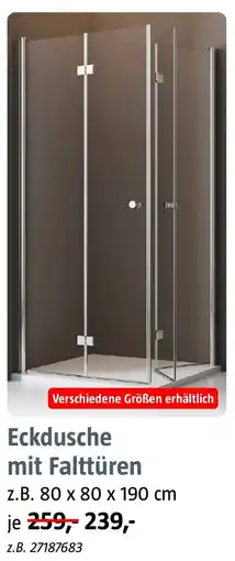 Bauhaus CORNICHE Eckdusche mit Falttüren Angebot