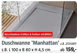 Bauhaus Camargue Duschwanne 'Manhattan' Angebot