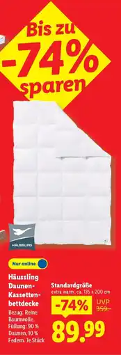 Lidl Häussling Daunen- Kassettenbettdecke Angebot