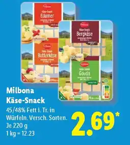Lidl Milbona Käse-Snack Angebot