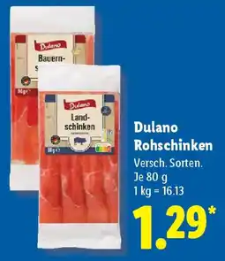 Lidl Dulano Rohschinken Angebot