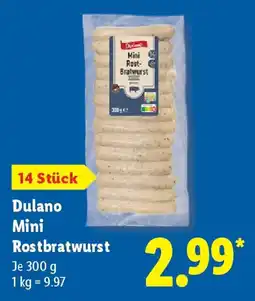 Lidl Dulano Mini Rostbratwurst Angebot