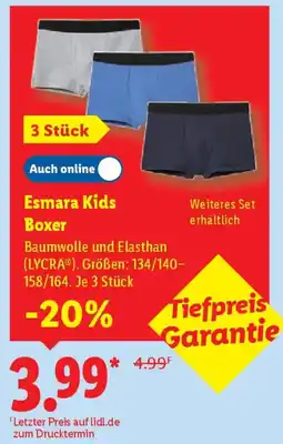 Lidl Esmara Kids Boxer Angebot