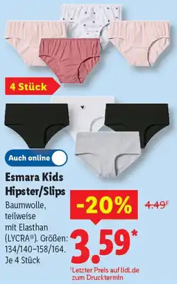 Lidl Esmara Kids Hipster/Slips Angebot