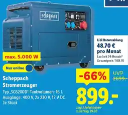 Lidl Scheppach Stromerzeuger Angebot