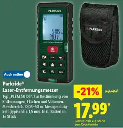 Lidl Parkside Laser-Entfernungsmesser Angebot