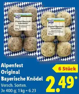 Lidl Alpenfest Original Bayerische Knödel Angebot