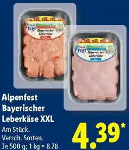 Lidl Alpenfest Bayerischer Leberkäse XXL Angebot
