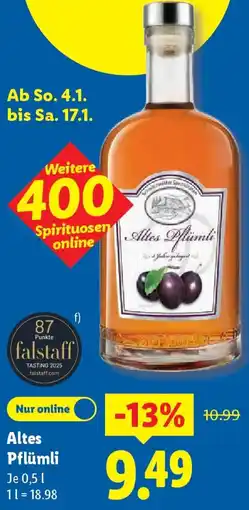 Lidl Altes Pflümli Angebot