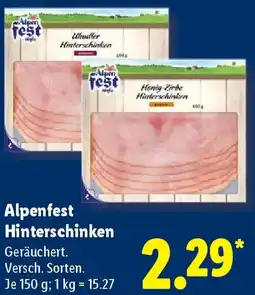 Lidl Alpenfest Hinterschinken Angebot