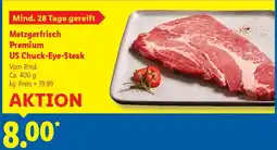 Lidl Metzgerfrisch Premium US Chuck-Eye-Steak Angebot