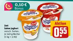REWE ZOTT Sahne-Joghurt Angebot