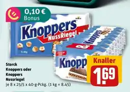REWE Storck Knoppers oder Knoppers Nussriegel Angebot