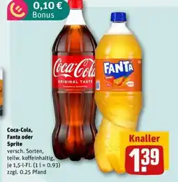 REWE Coca-Cola, Fanta oder Sprite Angebot