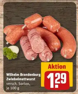 REWE Wilhelm Brandenburg Zwiebelmettwurst Angebot