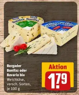 REWE Bergader Bonifaz oder Bavaria blu Angebot