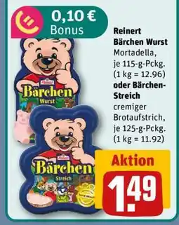 REWE REINERT Bärchen- Wurst Angebot