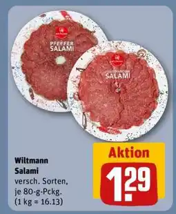 REWE Wiltmann Salami Angebot