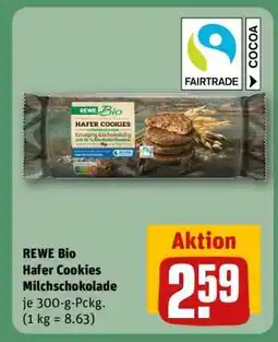 REWE REWE Bio Hafer Cookies Milchschokolade Angebot