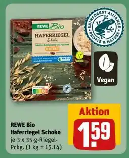 REWE REWE Bio Haferriegel Schoko Angebot