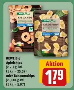 REWE REWE Bio Apfelchips oder Bananenchips Angebot
