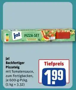 REWE ja! Backfertiger Pizzateig Angebot