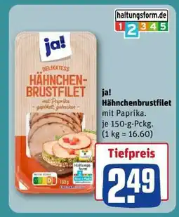 REWE ja! Hähnchenbrustfilet Angebot