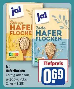 REWE ja! Haferflocken Angebot
