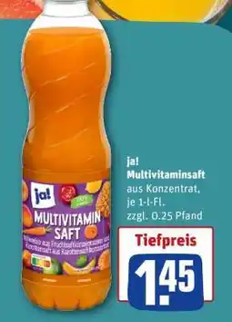 REWE ja! Multivitaminsaft Angebot