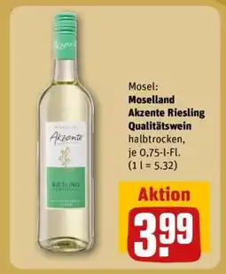 REWE Moselland Akzente Riesling Qualitätswein Angebot