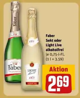 REWE Faber Sekt oder Light Live alkoholfrei Angebot