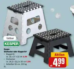 REWE Kesper Sitzhocker oder Klapptritt Angebot