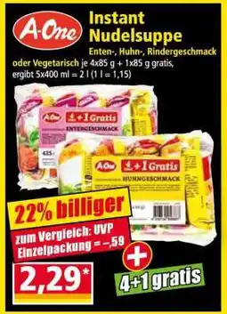 Norma A-One Instant Nudelsuppe Angebot