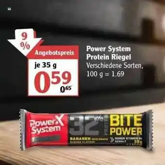 Globus Power System Protein Riegel Angebot