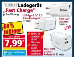 Norma TECHNAXX Ladegerät „Fast Charge“ je Ausführung Angebot