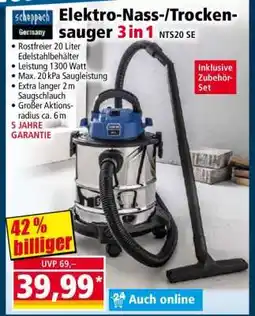 Norma Elektro-Nass-/Trockensauger 3 in 1 NTS20 SE Angebot