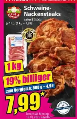 Norma Schweine- nackensteaks Angebot