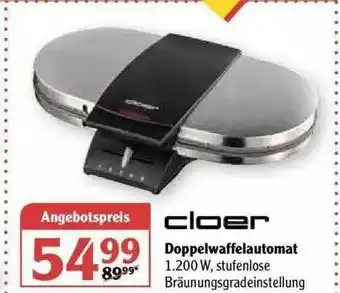 Globus Cloer Doppelwaffelautomat Angebot