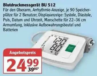 Globus Blutdruckmessgerät Bu 512 Angebot