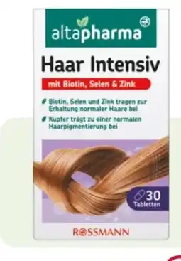 Rossmann Altapharma Haar intensiv Angebot