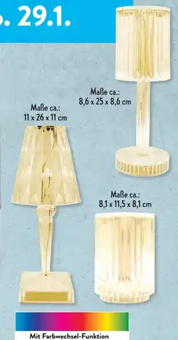 Aldi Süd Casalux Kristall Tischlampe Angebot