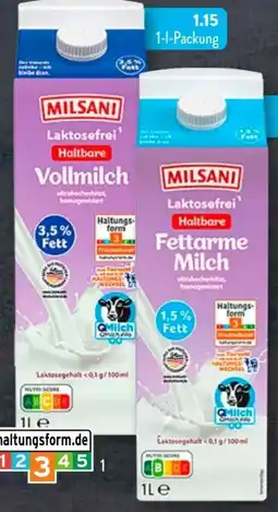 Aldi Süd Milsani Laktosefreie H-Milch Angebot