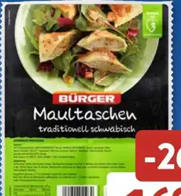 Aldi Süd Bürger Maultaschen Angebot