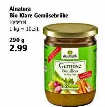 Globus Alnatura Bio Klare Gemüsebruhe Angebot