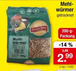 Zimmermann Bird's best mehlwürmer getrocknet Angebot