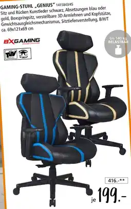 Zurbrüggen Bx gaming gaming-stuhl genius schwarz mit blauen absetzungen Angebot