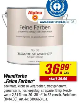 toom Baumarkt Alpina feine farben Angebot